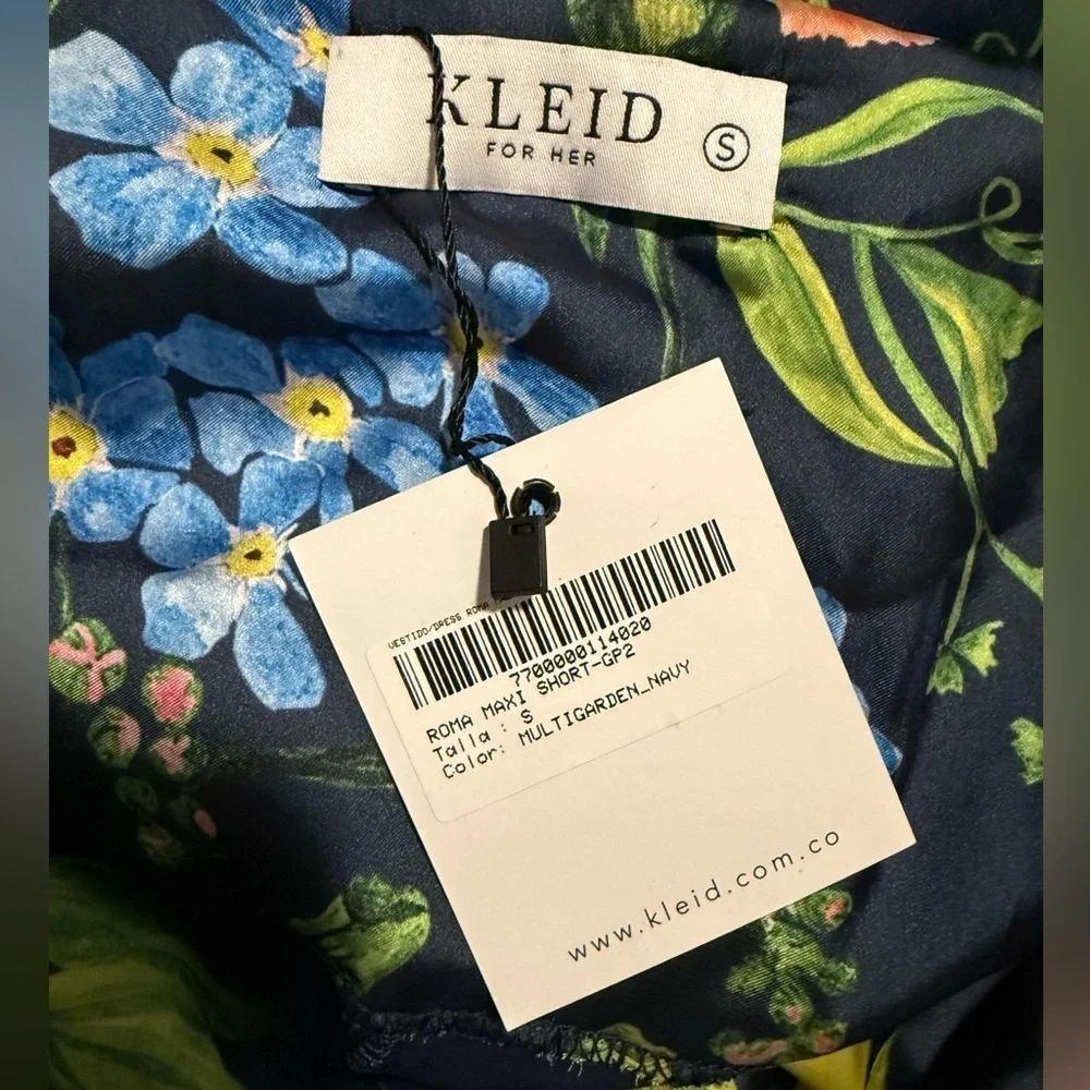 NWT Kleid Roma Maxi Navy Floral Halter Dress Gown Small